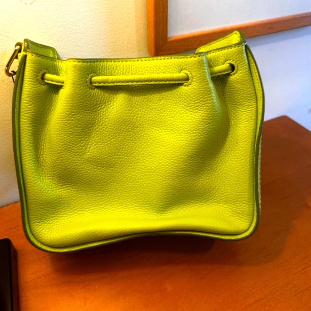 Winner Drawing For NWT Marc Jacobs Lime Green Leather Bucket Bag - Picture 5 of 10
